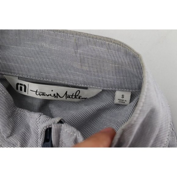 Travis Mathew Jacket Mens Medium Long Sleeve Striped Full Zip Golf casual pocket - Picture 13 of 16